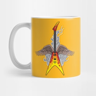 Electric Guitar With Wings Mug